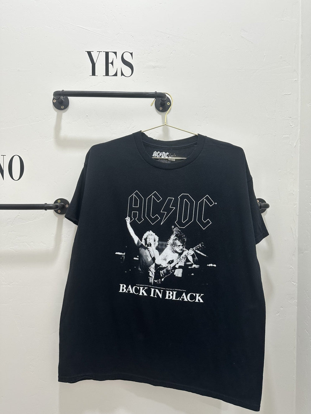AC DC Blk/Wht Tee