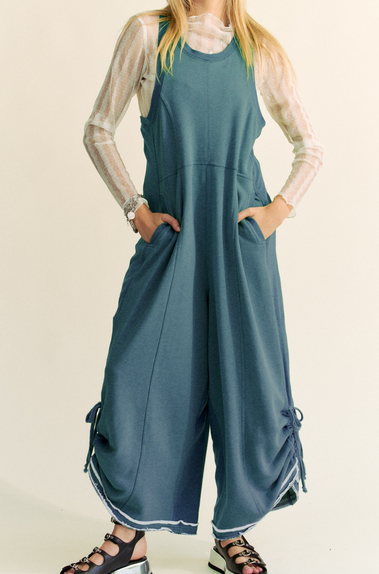 Blue Tencel Jumpsuit
