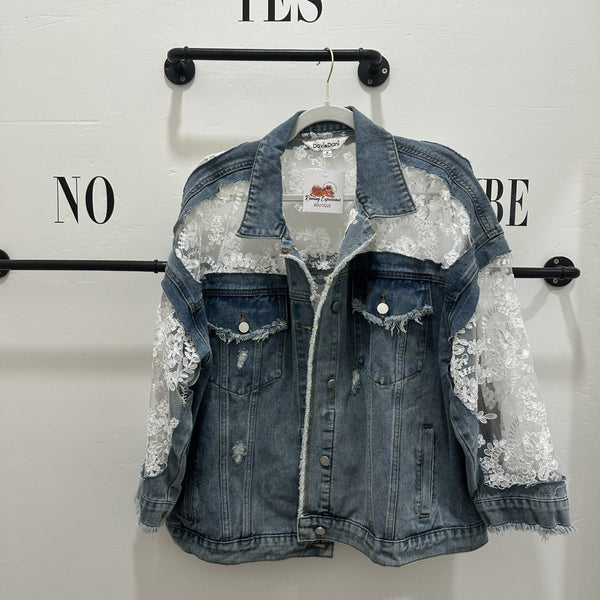 Floral Embroidery Denim Jacket