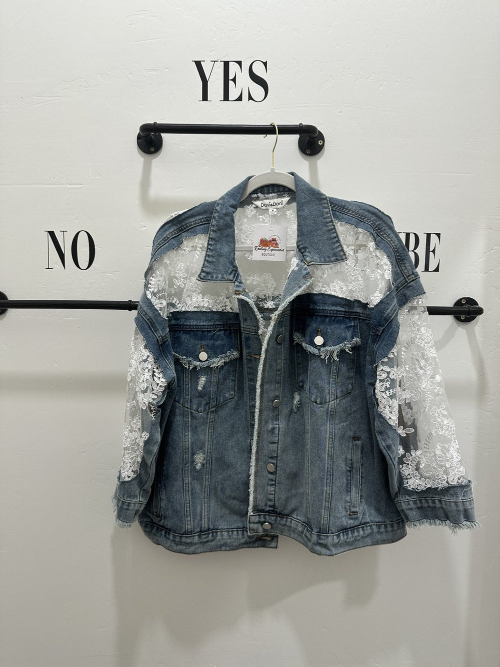 Floral Embroidery Denim Jacket