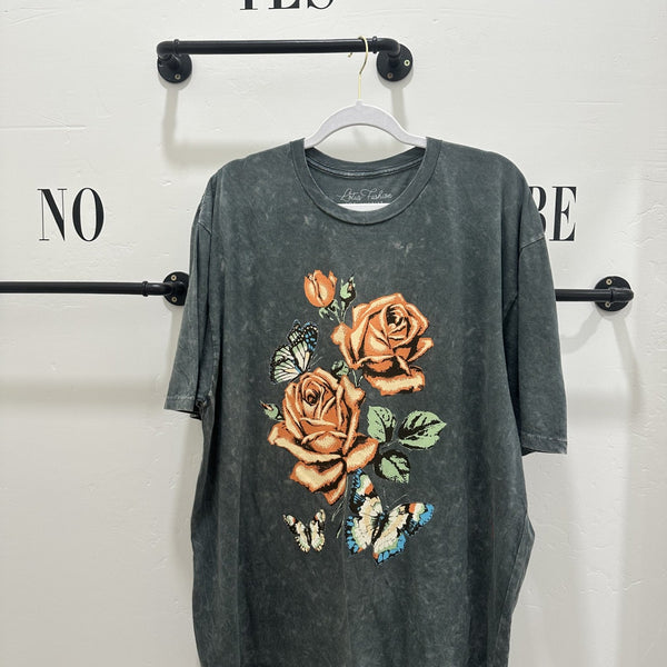 Flowers And Butterflies Graphic