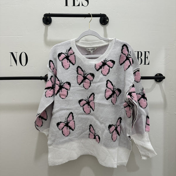 Fuzzy Butterfly Sweater