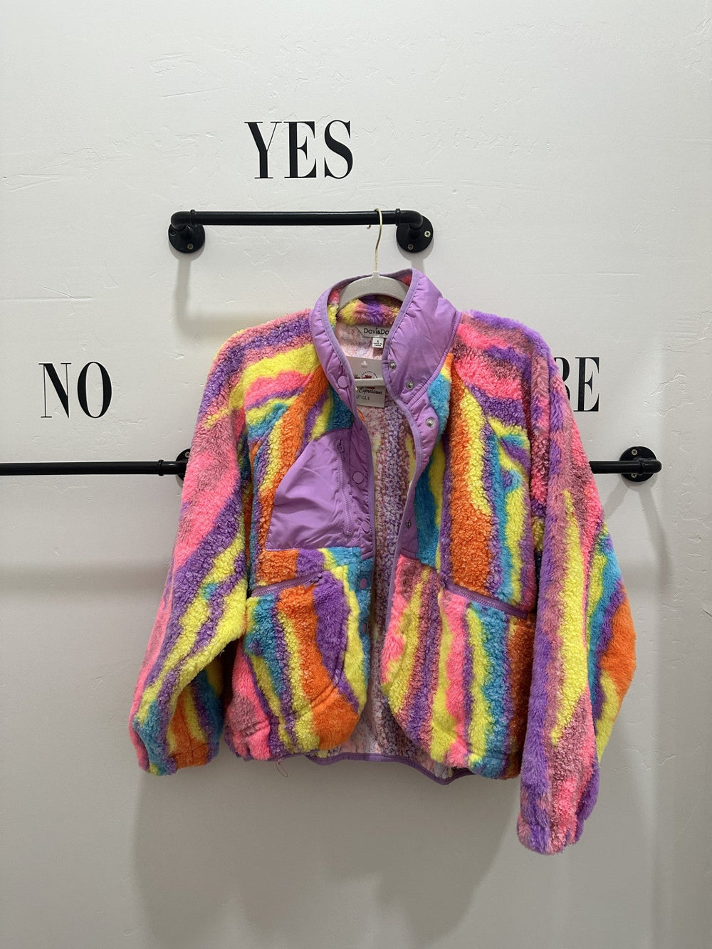 Fuzzy Colorful Fleece Jacket