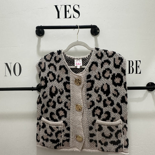 Leopard Sweater Vest