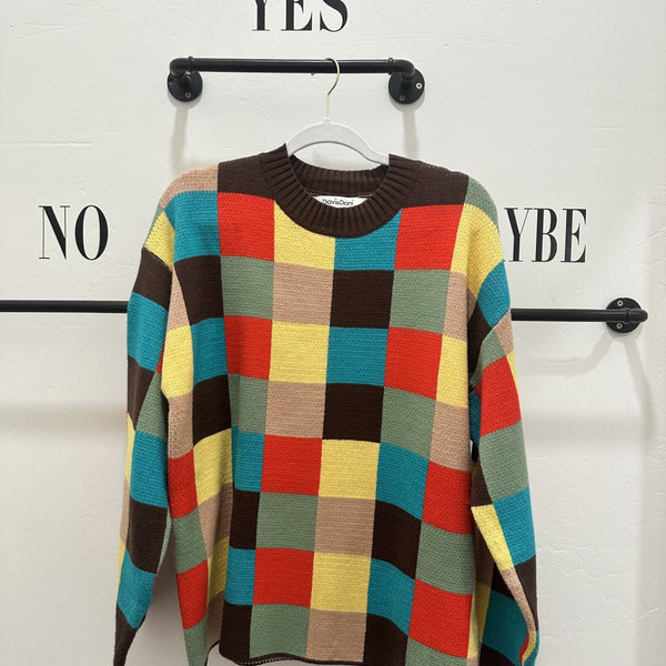 Multi Color Block Sweater