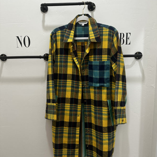 Multi Plaid Patchwork Tunic