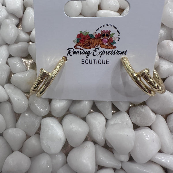 Nail Hoop Earring