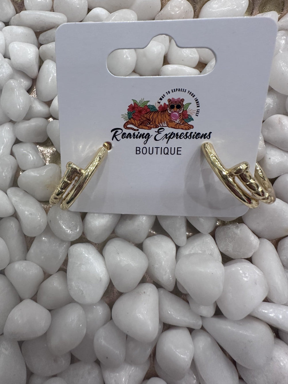 Nail Hoop Earring