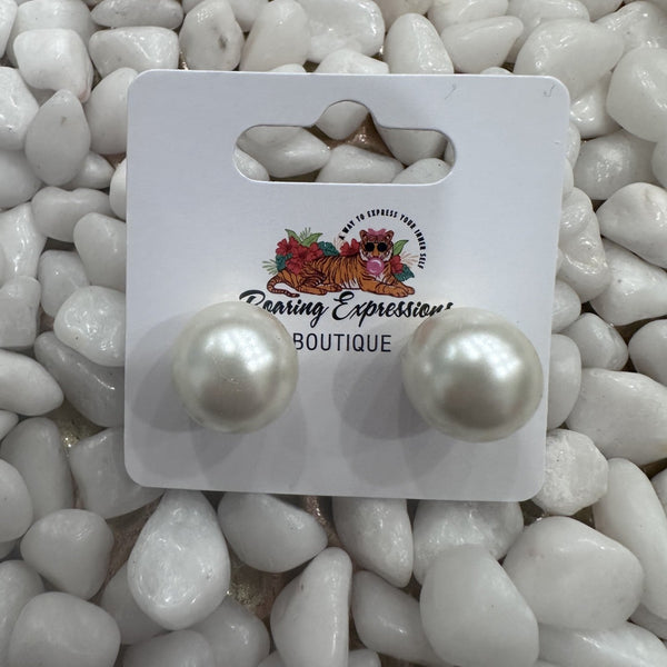 Red Rose Stud Earring
