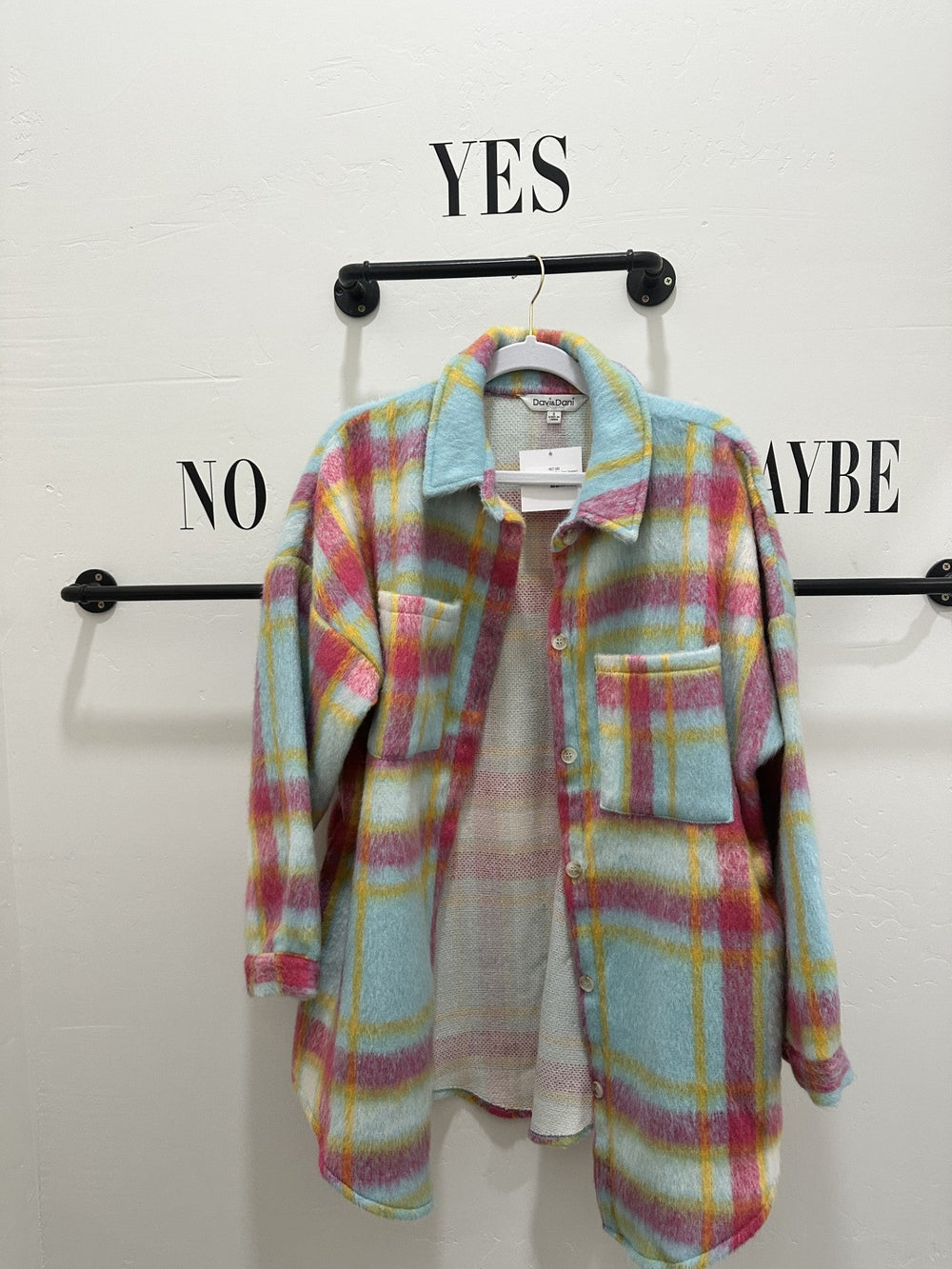 Plaid Pink Shirt Shacket