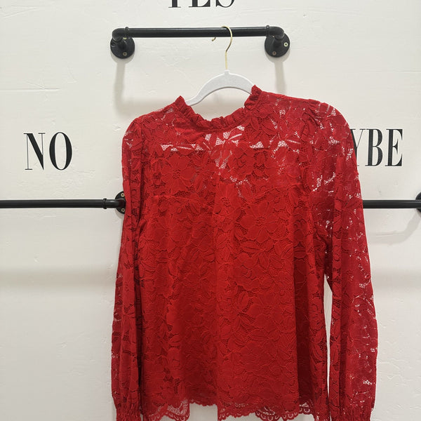 Red Lace Top