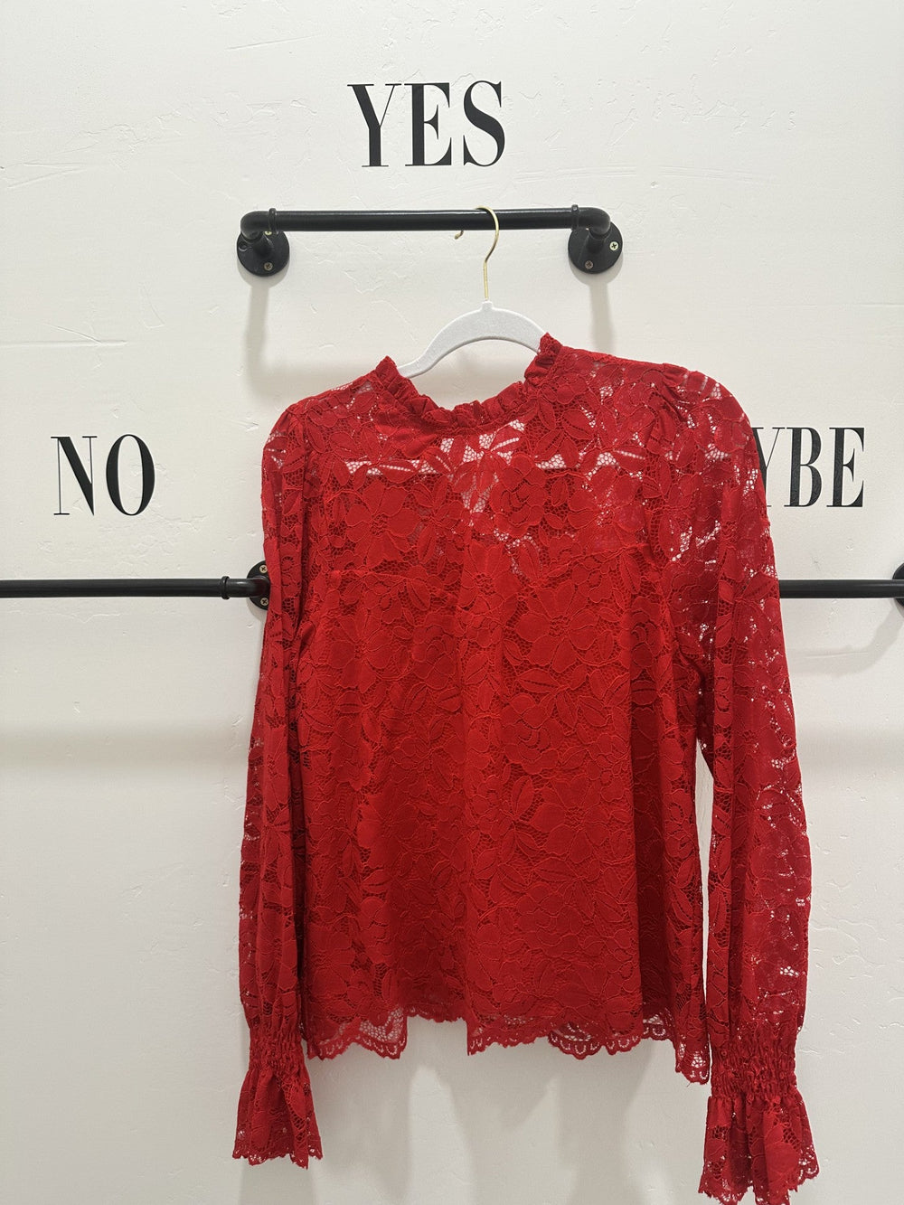 Red Lace Top