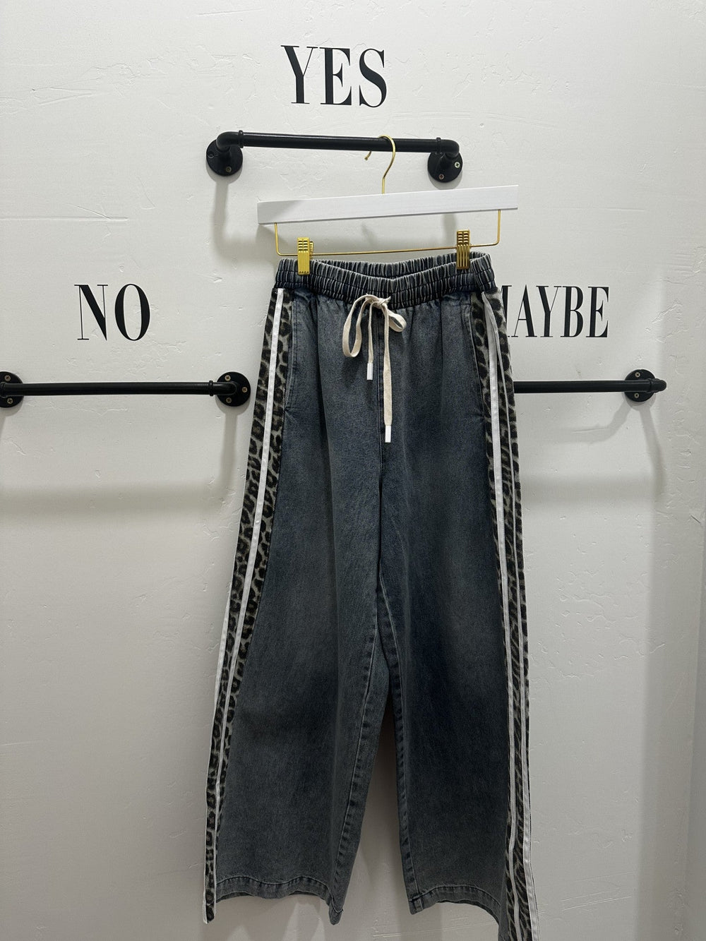Side Leopard Wide Leg