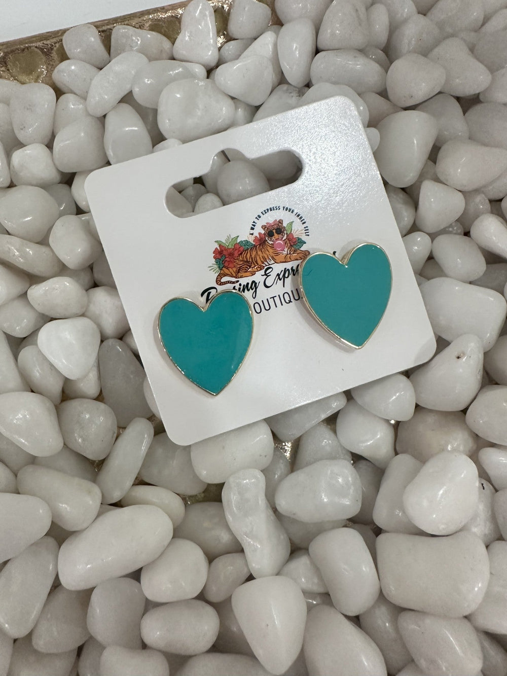 Turquoise Heart Earring
