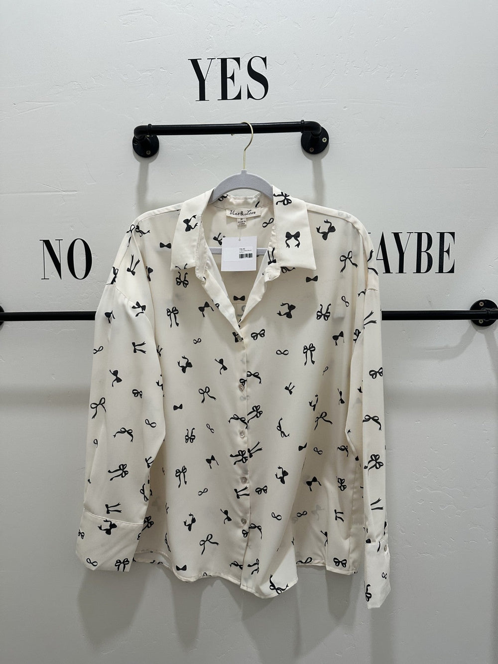 V-Neck Bow Blouse