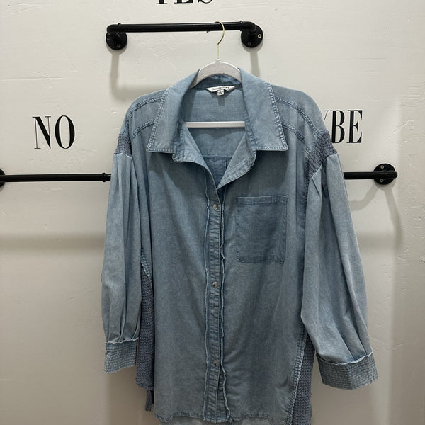 Waffle Denim Shirt