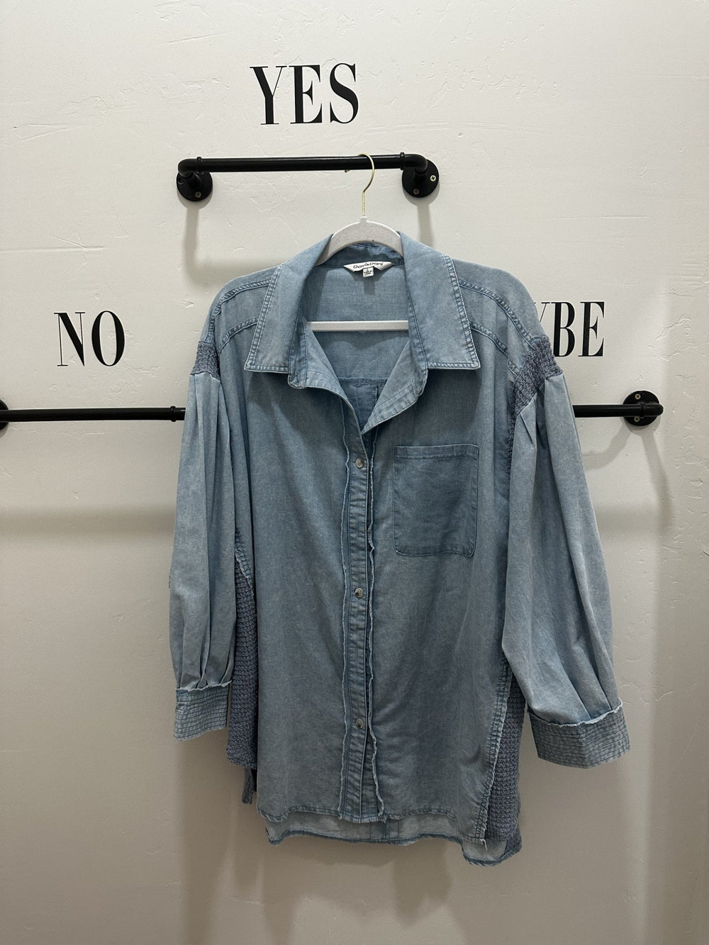 Waffle Denim Shirt