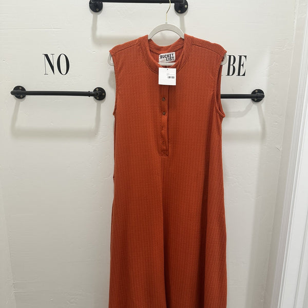 Wide Leg Jumpsuit (Orange)